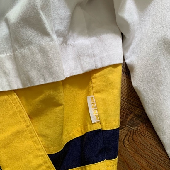IZZI SPIRIT Vintage Jacket Sz Large Nautical Retro Preppy White And Yellow - Picture 10 of 13